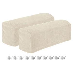 Unique Bargains Chenille Non Slip Scratch Resistant Soft Armchair Slipcovers with Twist Pins - 1 of 4