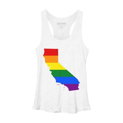 Adult Design By Humans California State Pride Flag By Galvanized Racerback Tank Top