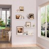 24 inch picture ledge shelf set of 8 long floating white wall shelves with lip for living room bedroom bookshelf - 2 of 4