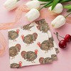 Blue Panda 100-Pack Thanksgiving Turkey Disposable Paper Cocktail Napkins for Autumn Party Supplies - 3 of 4