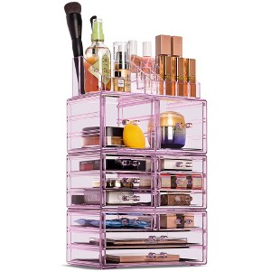 Sorbus X-Large Makeup Organizer Case - 4 Piece Set (12 Drawers) - 1 of 4