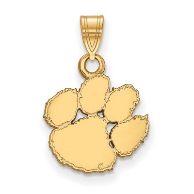 Black Bow Jewelry 14k Yellow Gold Clemson Tigers NCAA Small Pendant