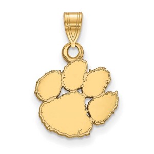 Black Bow Jewelry 14k Yellow Gold Clemson Tigers NCAA Small Pendant - 1 of 3