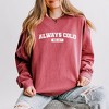 Simply Sage Market Women's Lightweight Garment Dyed Graphic Sweatshirt Always Cold Me 24_7 - 2 of 4