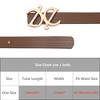 INSPIRE CHIC Women Reversible Faux Leather 0.7" Width Jacquard with Gold Buckle Belts 1Pc - 4 of 4