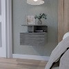 NicBex Wall-mounted Nightstand with 2-Tier Open Shelf Modern End Table with 1-Drawer for Bedroom,Living Room - 2 of 4