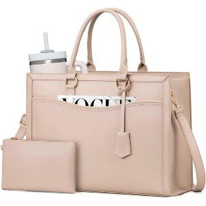 Laptop Tote Bag for Women, Office Work Bag Briefcase fit for 15.6 inch Laptop - 1 of 4