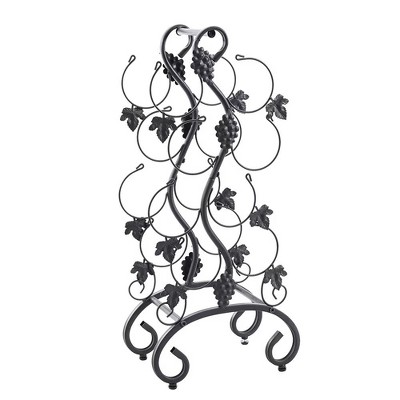 Boersma 8-Bottle Freestanding Metal Wine Rack, Portable,4-Tier for Desktop,Restaurant,Wine Cellar