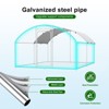 XBRIGH Large Metal Chicken Coop Walk-in Poultry Cage Chicken Run Pen Duck House with Waterproof and Anti-Ultraviolet for Outdoor Farm Use Spire Roof - 3 of 4