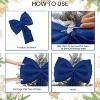 Satin Christmas Tree Topper Bow and 24 Short Ribbon Bows, 25 PCS Ornament Set with Wired Edge for Garland, Wreath, Wall - 4 of 4