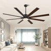 VEVOR 72 Inch Ceiling Fan with Light, 6-Speed Remote Control, Dimmable 3-Color Temperature, Reversible DC Motor, Modern Low Profile Flush Mount Fan - 2 of 4