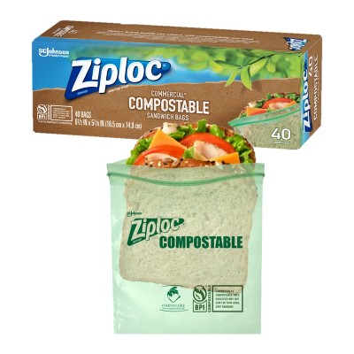 Ziploc Compostable Sandwich Bags - 40ct