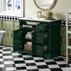 ModernLuxe 36" Green Bathroom Vanity with Ceramic Sink, 3 Drawers & Tip-Out Drawer, Storage Cabinet with Soft Close Doors & Adjustable Shelf - 2 of 4