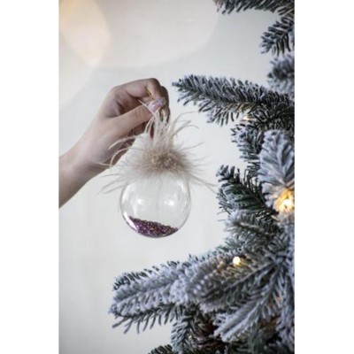 Syemin Decorative Objects Glass Decorative Hanging Ball Christmas Tree Ornaments for Holiday Party Decorations Set of 12, Multicolored, 3"*3"*3"