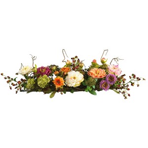 Nearly Natural Mixed Peony Centerpiece Silk Flower Arrangement - 1 of 1