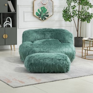 CAVINAS Bean Bag Chair Sofa Chair with Ottoman Floor Chair with Handle for Reading Room, Living Room - 1 of 4
