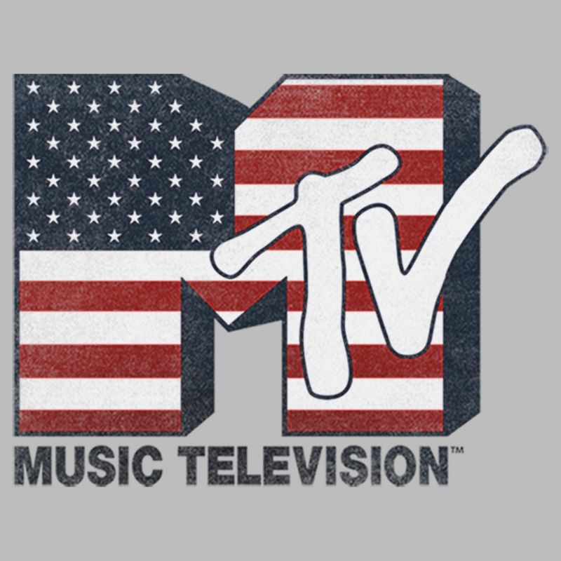 Men's MTV American Flag Classic Logo T-Shirt, 2 of 6