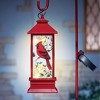 Collections Etc Solar Powered Cardinal Christmas Lantern with Shepherds Hook 4 X 4 X 36 - image 3 of 3