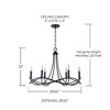 Capital Lighting Sonnet 6 - Light Chandelier in  Matte Black - 3 of 4