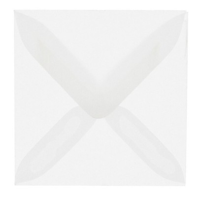 JAM Paper 3.125 x 3.125 Square Translucent Vellum Invitation Envelopes Clear 2851291