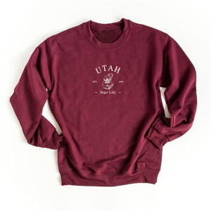 Simply Sage Market Embroidered Utah Sego Flower Sweatshirt - 1 of 4