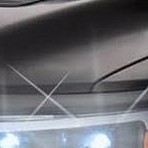 black and white police car (with police lights)