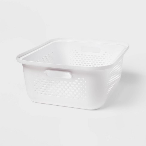 Short Sliding Bin Cube White - Brightroom™