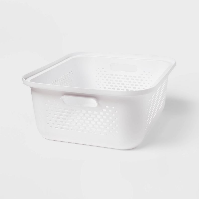 Small Decorative Plastic Bin with Cutout Handles - Brightroom™, 1 of 5