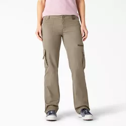 Dickies Women's Relaxed Fit Cargo Pants, Rinsed Desert Sand (RDS), 16RG