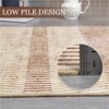 Fulvari Modern Easy Area Rug Machine Washable Non-Slip Low Pile Stripe Pattern Rug for Living Room Bedroom Entryway - 4 of 4
