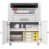 INFURNIC Decorative Storage Cabinet Mobile Stand with Adjustable Shelf for Modern Office Spaces, White, 26"*26"*6" - 4 of 4