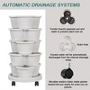 VECELO 5-Tier Vertical Garden Planter, Self Watering Stackable Planter with Wheels for Strawberries, Flowers, Vegetables, Set of 1/2 - 4 of 4