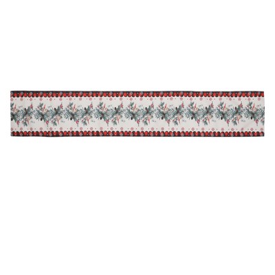 Unique Bargains Christmas Table Runner Red Green White 72"x13" 1 Pc