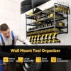 Itopfox Large Power Tool Organizer Wall Mount, Heavy Duty Metal with 4 Layers Includes 8 Cordless Drill Holder, Utility Rack for Garage Workshop - 2 of 4