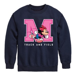 Boys' - Disney - Minnie Track And Field Graphic Long Sleeve Fleece Sweatshirt - 1 of 4
