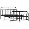 vidaXL 12" Black California King Metal Bed Frame with Headboard & Footboard No Mattress - 2 of 4