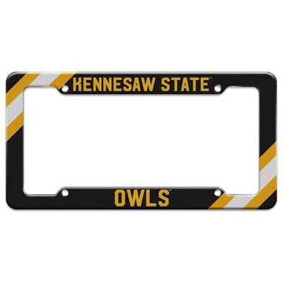 Kennesaw State Owls Corner Stripes License Plate Tag Frame