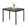 NicBex Dining Room Table 40" Modern Square Dining Table Counter Height Table with Faux Marble Top and Metal Legs for Dining Room, White - 4 of 4
