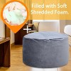 4FT Giant Bean Bag Chair with Filling, Round Bean Bag Sofa for Adults Teens, Big Sofa Bean Bag Chairs Soft Velvet Beanbag for Bedroom - 4 of 4