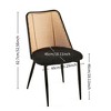 Grungis Boucle Armless Kitchen Chair Set of 4,Upholstered Dining Chairs with Curved Rattan Backrest for Dining Room,Kitchen - 3 of 4