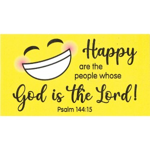 Dicksons Happy are The People Yellow and Black 2.75 x 5 Inch Vinyl Refrigerator Magnet - 1 of 2