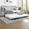 DHP Oddny Metal Daybed with Pop Up Trundle Bed, Twin over Twin, Black - 2 of 4