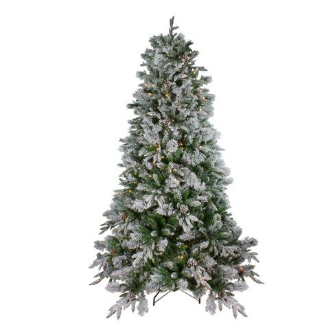 Featured image of post Slim Flocked Christmas Trees Artificial Pre Lit Led