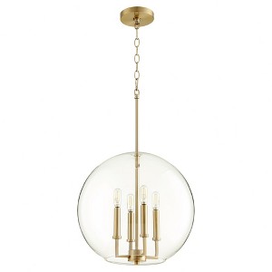 Quorum Lighting 4 - Light Pendant in  Aged Brass - 1 of 1