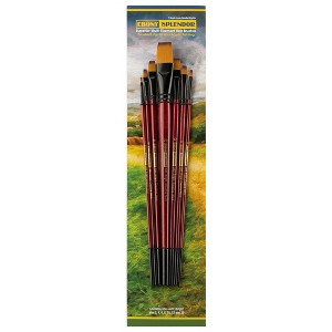 Creative Mark Ebony Splendor Synthetic Sable Paint Brush, Brights, Pack of 3, Teijin Multi-Filament Hair, Handcrafted Synthetic Paint Brushes for - 1 of 4