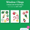 Big Dot of Happiness Christmas Ornaments Window Clings, Reusable Winter Holiday Party Window Sticker, Tree Ornament Decals, Christmas Static Clings - 3 of 4