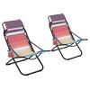 330lbs Capacity Folding Beach Chair with Headrest Lightweight Portable Foldable Recliner with Adjustable Backrest - 2 of 4