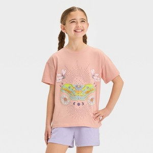 Girls' Short Sleeve Oversized Graphic T-Shirt - Cat & Jack™ - 1 of 4