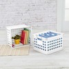 Sterilite Stackable Plastic Storage Crate Bin Organizer File Box with Handles for Home, Office, Dorm, Garage, or Utility Organization, White - image 4 of 4