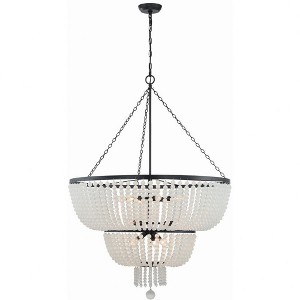 Crystorama Lighting Rylee 12 - Light Chandelier in  Matte Black - 1 of 4